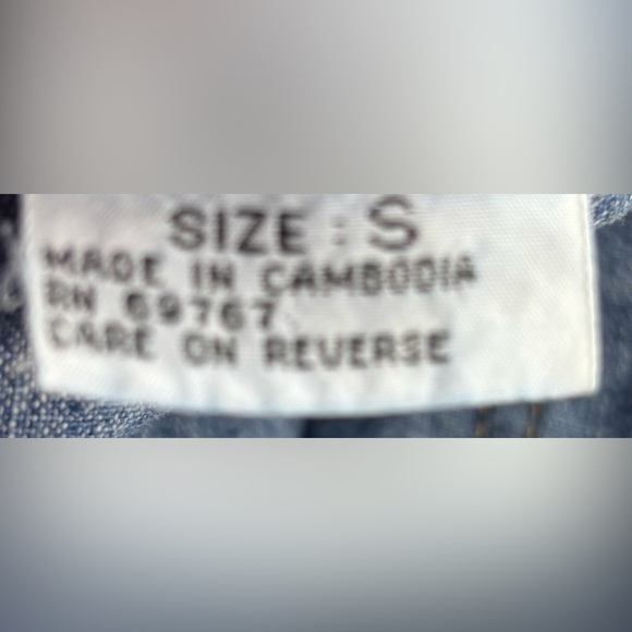 1939 Authentic Brand Denim S Denim Blue Jeans Shortalls Overalls - Picture 9 of 10